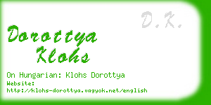 dorottya klohs business card